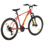 Mountain Bike 21 Speed 27,5" Ruote 42 cm Rosso