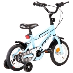 Bici per Bambini 12 Pollici Nera e Blu