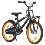 Bici per Bambini con Trasportino Frontale 18'' Nero e Arancione