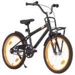 Bici per Bambini con Trasportino Frontale 20'' Nero e Arancione