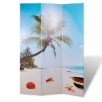Paravento Pieghevole 120x170cm con Stampa Spiaggia