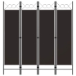 Paravento a 4 Pannelli Marrone 160x180 cm