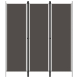 Paravento a 3 Pannelli Antracite 150x180 cm