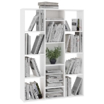 Libreria/Divisorio Bianco 100x24x140 cm in Legno Multistrato