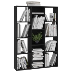 Libreria/Divisorio Nero 100x24x140 cm in Truciolato