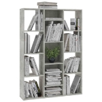 Libreria/Divisorio Grigio Cemento 100x24x140 cm in Multistrato