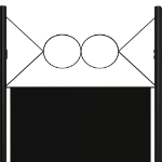 Paravento a 6 Pannelli Nero 240x180 cm