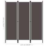 Paravento a 3 Pannelli Antracite 150x180 cm