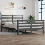 Giroletto in Legno Massello di Pino 140x200 cm Grigio