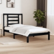 Giroletto Nero in Legno Massello di Pino 90x200 cm