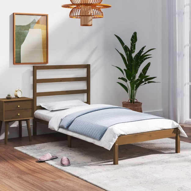 Giroletto Miele in Legno Massello 75x190 cm 2FT6 Small Single