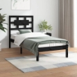 Giroletto Nero in Legno Massello di Pino 90x200 cm