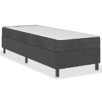 Letto a Molle Grigio in Tessuto 100x200 cm