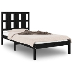 Giroletto Nero in Legno Massello 90x190 cm 3FT Single