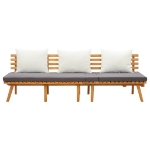 Divano Letto da Giardino 200x65 cm in Legno Massello di Acacia