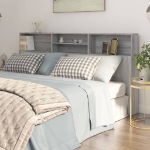 Testiera con Contenitore Grigio Sonoma 200x19x103,5 cm