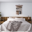 Testiera Letto con Comodini Rovere Fumo in Legno Multistrato