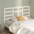 Testiera per Letto Bianca 146x4x104cm in Legno Massello di Pino