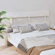 Testiera per Letto Bianca 164x3x81 cm in Legno Massello di Pino
