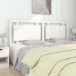 Testiera per Letto Bianca 185,5x4x100 cm Legno Massello di Pino