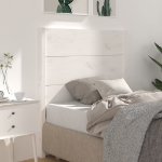 Testiera per Letto Bianca 96x4x100 cm in Legno Massello di Pino