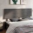 Testiera per Letto Grigia 204x6x82,5cm Legno Massello di Pino