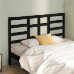 Testiera per Letto Nera 166x4x104 cm in Legno Massello di Pino