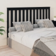 Testiera per Letto Nera 166x6x101 cm in Legno Massello di Pino