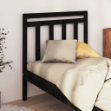 Testiera per Letto Nera 81x4x100 cm in Legno Massello di Pino