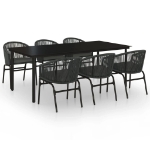 Set Mobili da Pranzo da Giardino 7 pz Antracite