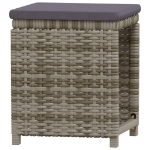 Set Divani da Giardino 6 pz con Cuscini in Polyrattan Grigio