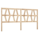 Testiera per Letto 206x4x100 cm in Legno Massello di Pino