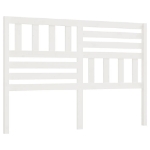 Testiera per Letto Bianca 126x4x100cm in Legno Massello di Pino