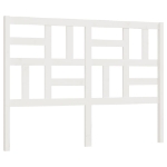 Testiera per Letto Bianca 126x4x104cm in Legno Massello di Pino