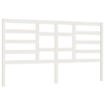 Testiera per Letto Bianca 186x4x104cm in Legno Massello di Pino