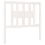Testiera per Letto Bianca 81x4x100 cm in Legno Massello di Pino