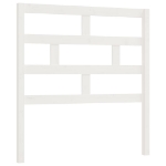 Testiera per Letto Bianca 96x4x100 cm in Legno Massello di Pino