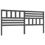 Testiera per Letto Grigia 206x4x100cm in Legno Massello di Pino
