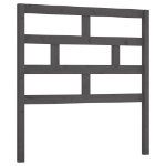 Testiera per Letto Grigia 96x4x100 cm in Legno Massello di Pino