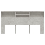 Testiera con Contenitore Grigio Cemento 200x19x103,5 cm