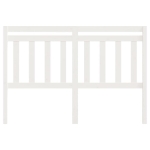 Testiera per Letto Bianca 126x4x100cm in Legno Massello di Pino