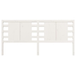 Testiera per Letto Bianca 126x4x100cm in Legno Massello di Pino