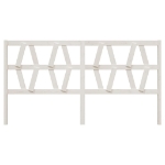 Testiera per Letto Bianca 206x4x100 cm Legno Massello di Pino