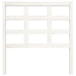 Testiera per Letto Bianca 95,5x4x100 cm Legno Massello di Pino