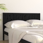 Testiera per Letto Nera 155,5x4x100cm in Legno Massello di Pino