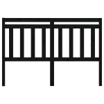 Testiera per Letto Nera 156x4x100 cm in Legno Massello di Pino