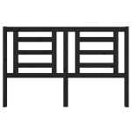 Testiera per Letto Nera 156x4x100 cm in Legno Massello di Pino