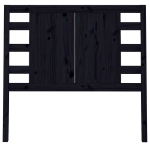 Testiera per Letto Nera 81x4x100 cm in Legno Massello di Pino