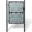 Cancello per Recinzione Singolo Nero 100 x 225 cm