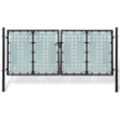 Cancello per Recinzione Singolo Nero 300 x 175 cm